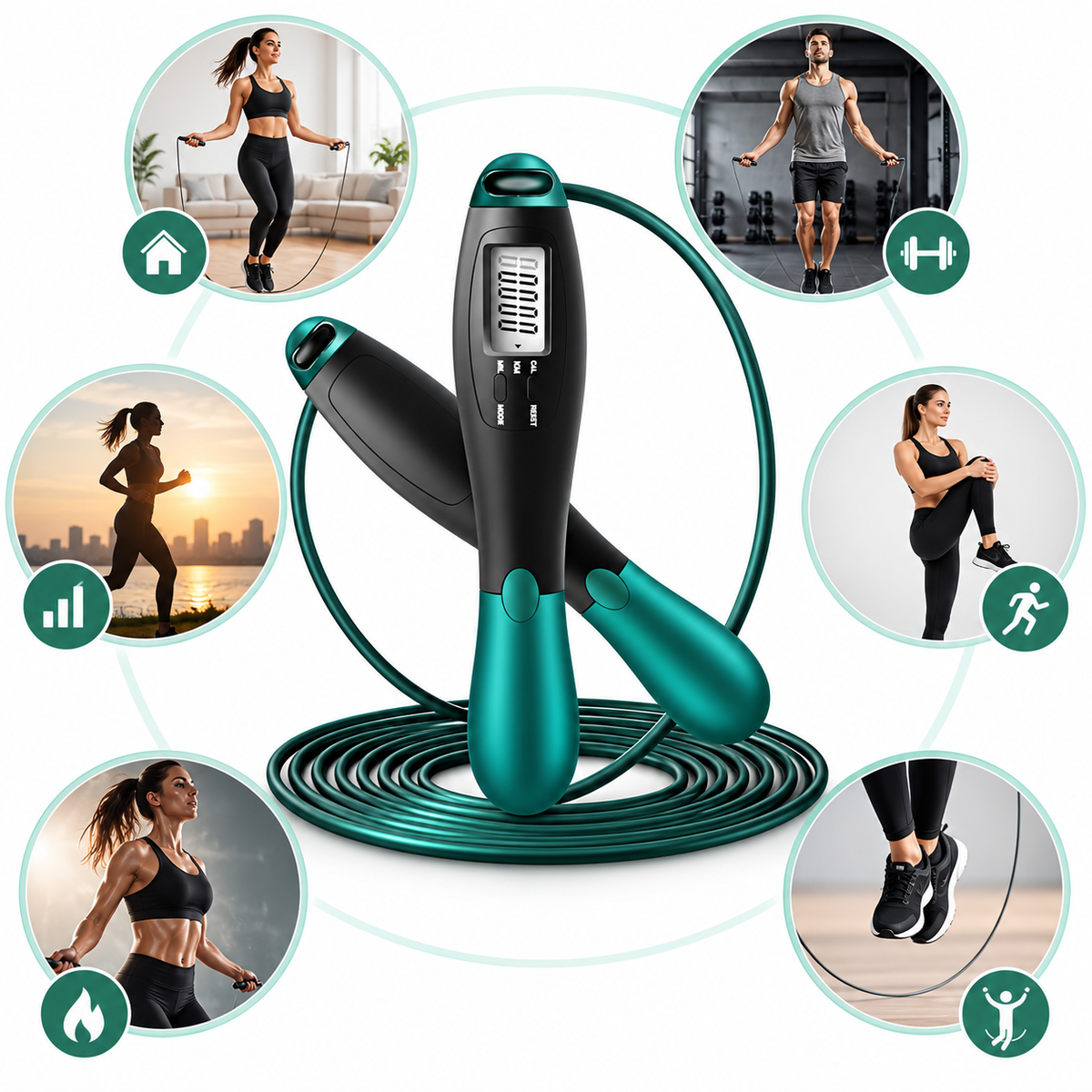 Adjustable Counting Jump Rope