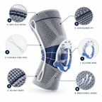 Premium Silicone-Ring 3D Knit Knee Support Sleeve