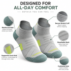 Performance Compression Socks with Cushioned Sole & Breathable Mesh