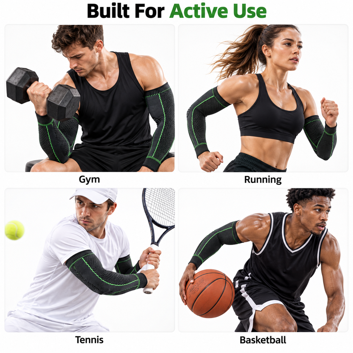 Compression Elbow Support Sleeve for Training, Gym & Sports