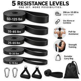 Power Resistance Band Set – Full-Body Strength & Mobility Training (5-Level)