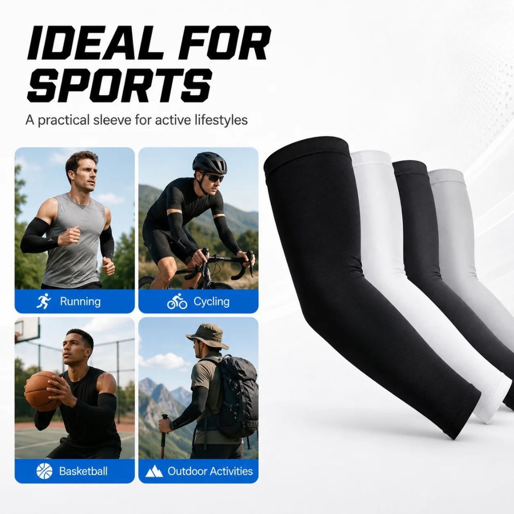 Sun Protection Arm Sleeves for Running, Cycling & Outdoor Training - 3-Pair