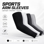 Sun Protection Arm Sleeves for Running, Cycling & Outdoor Training - 3-Pair