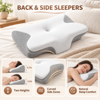Contour Memory Foam Pillow for Side & Back Sleep Comfort