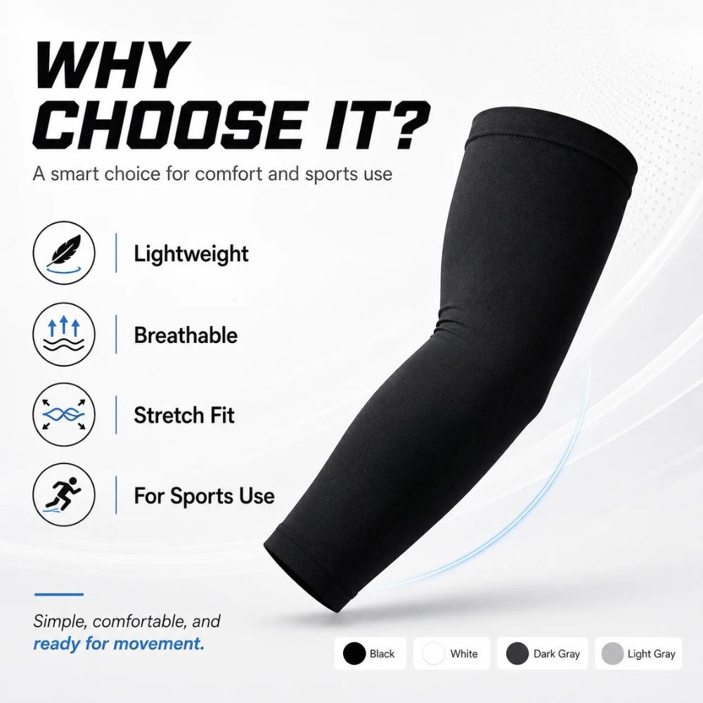 Sun Protection Arm Sleeves for Running, Cycling & Outdoor Training - 3-Pair