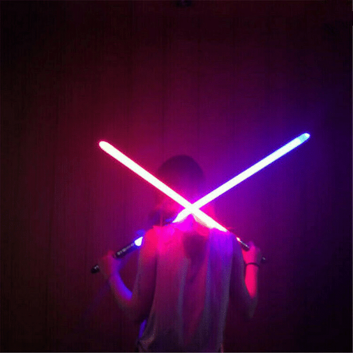 Led Light Up Swords Set Fx Double Bladed Dual Sabers