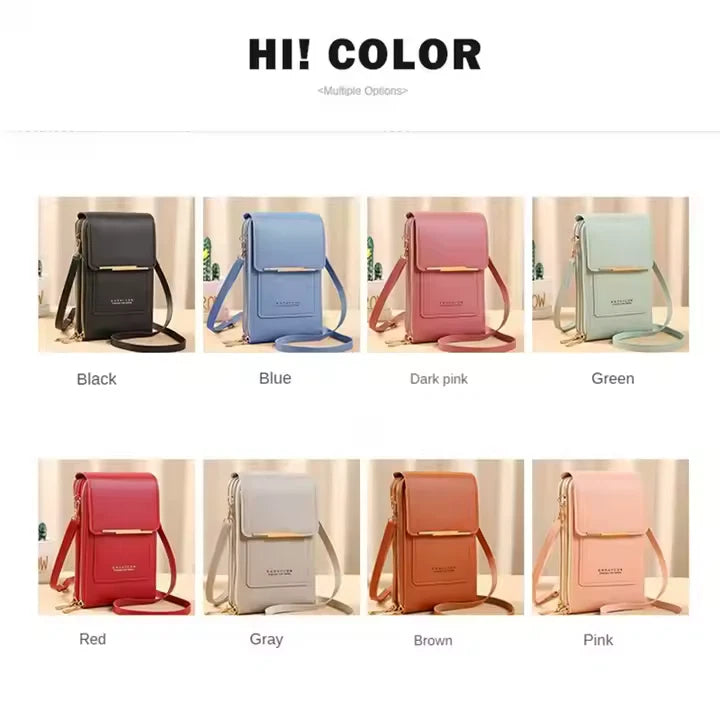 Multifunctional Anti-theft Leather Bag, Small Crossbody Cell Phone Purse Wallet for Women