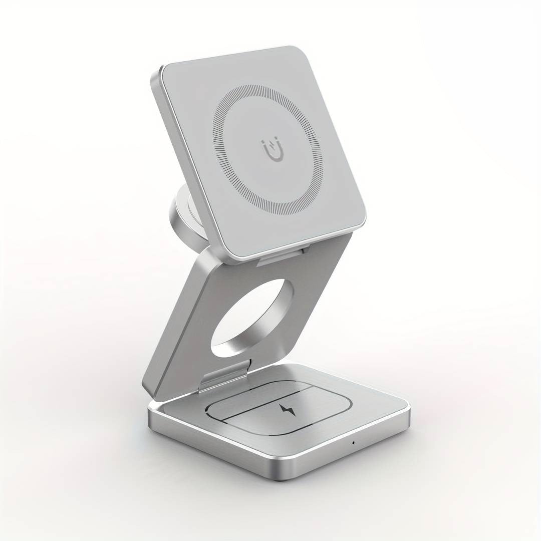 SnapFold 3-in-1 Magnetic Charging Station, Fast Charger, Foldable, Wireless