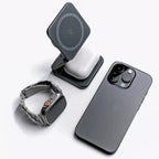 SnapFold 3-in-1 Magnetic Charging Station, Fast Charger, Foldable, Wireless