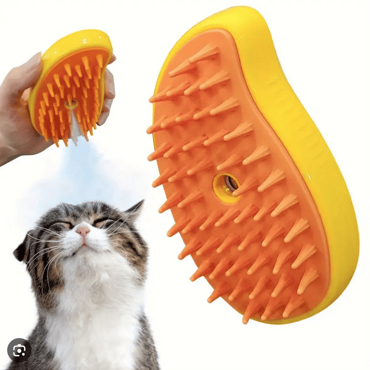 Steamy Cat Brush, 3 in 1 Pet Steamy Brush, Silicone Massage Dog Hair Remover Comb, Pet Hair Remover Misting Comb for Indoor Cats Dogs