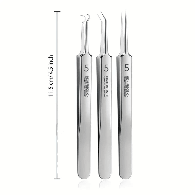 Professional Blackhead Tweezers - Designed for Smooth, Clear Skin (3pcs)
