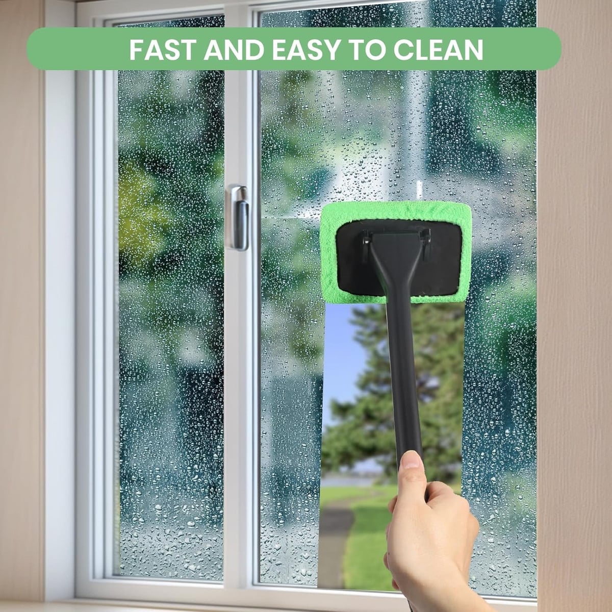 Windshield Cleaner Tool, Car Interior Window Detailing Cleaning Kit with Extendable Handle