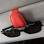 Stylish Magnetic Sunglass Holder, Magnetic Leather Sunglasses Holder and Ticket Card Clip