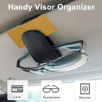 Stylish Magnetic Sunglass Holder, Magnetic Leather Sunglasses Holder and Ticket Card Clip