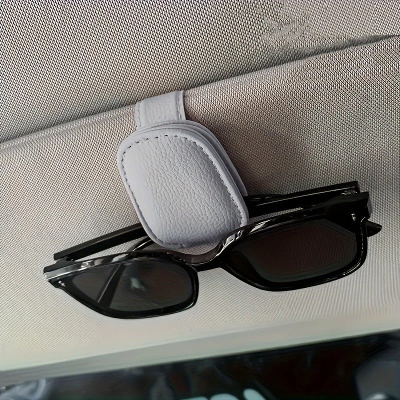 Stylish Magnetic Sunglass Holder, Magnetic Leather Sunglasses Holder and Ticket Card Clip