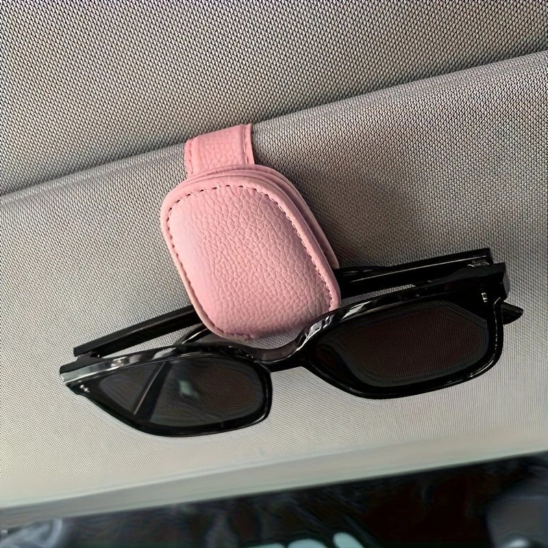Stylish Magnetic Sunglass Holder, Magnetic Leather Sunglasses Holder and Ticket Card Clip