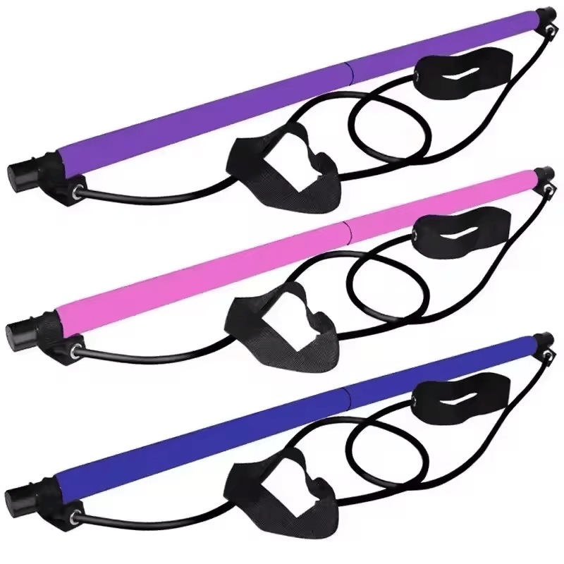 Portable Pilates Bar Kit, Multifunctional Exercise Rod for Muscle Toning