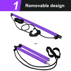 Portable Pilates Bar Kit, Multifunctional Exercise Rod for Muscle Toning