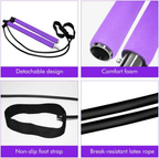 Portable Pilates Bar Kit, Multifunctional Exercise Rod for Muscle Toning