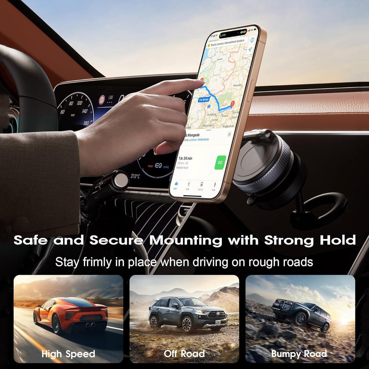 360° Vacuum Magnetic Car Phone Holder