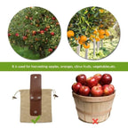 Foldable Canvas Belt Bag, Foldable Foraging Bag Outdoor Waxed Canvas Picking Fruit Drawstring Pouch Multi-Purpose Leather Belt Bag for Camping Hiking