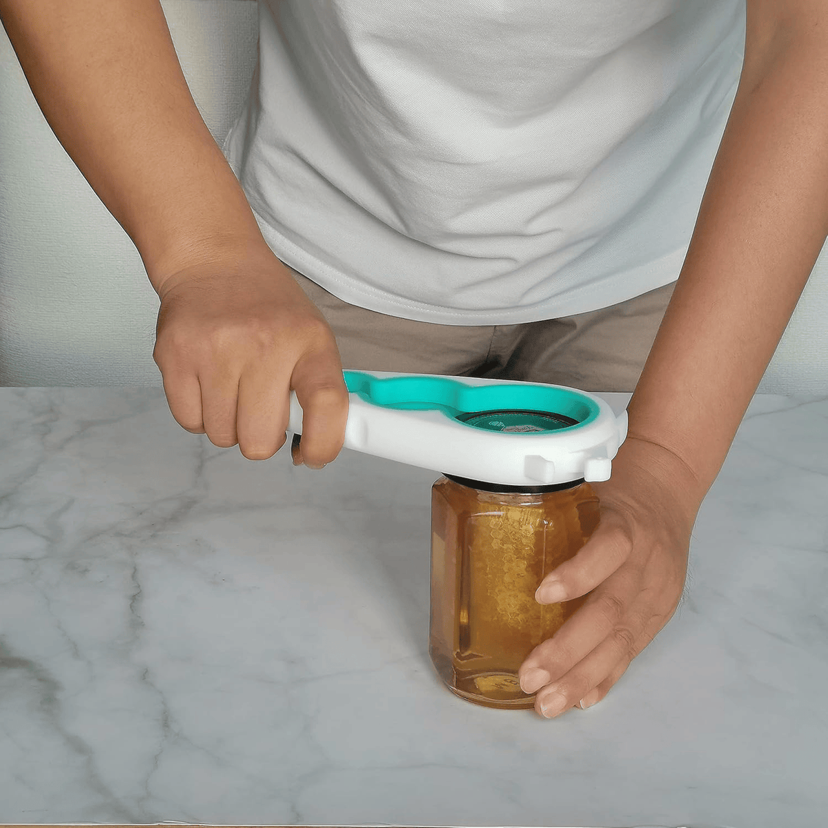 Jar Opener Bottle Opener and Can Opener for Weak hands, Seniors with Arthritis and Anyone with Low Strength