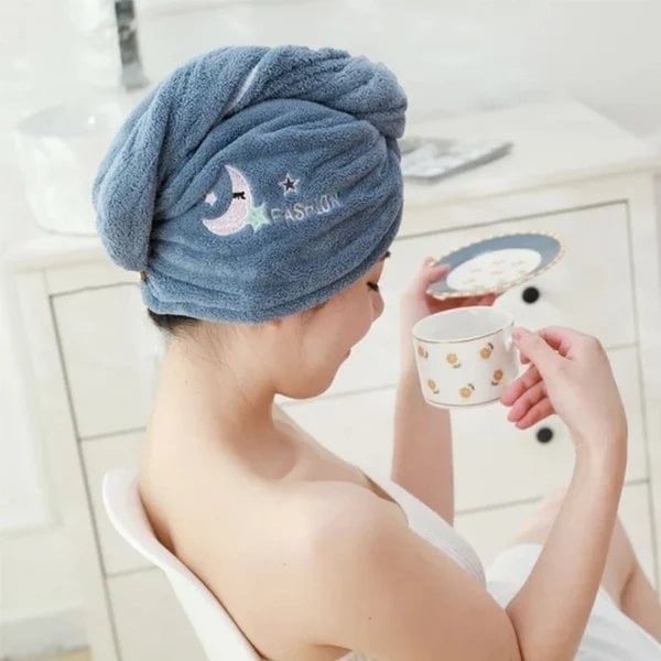 Dry Hair Towel, Extra Soft and Ultra Absorbent Fast-Drying Hair Turban Wraps, Shower Caps for Girls and Women