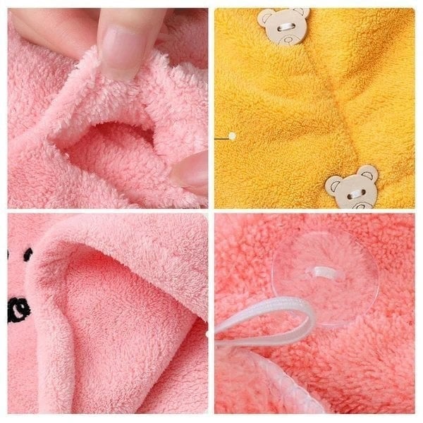 Dry Hair Towel, Extra Soft and Ultra Absorbent Fast-Drying Hair Turban Wraps, Shower Caps for Girls and Women