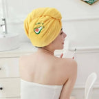Dry Hair Towel, Extra Soft and Ultra Absorbent Fast-Drying Hair Turban Wraps, Shower Caps for Girls and Women