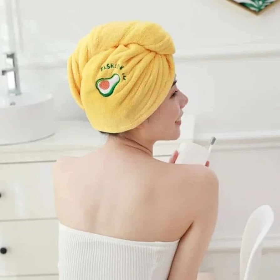 Dry Hair Towel, Extra Soft and Ultra Absorbent Fast-Drying Hair Turban Wraps, Shower Caps for Girls and Women