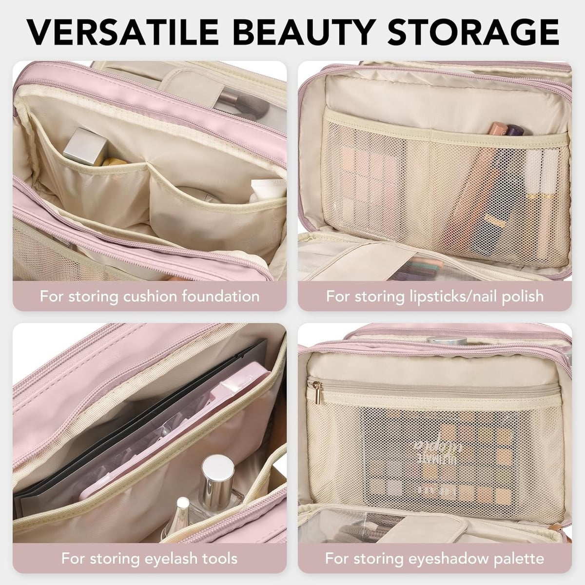 Large-Capacity Travel Cosmetic Makeup Bag, Portable Cosmetic Bag
