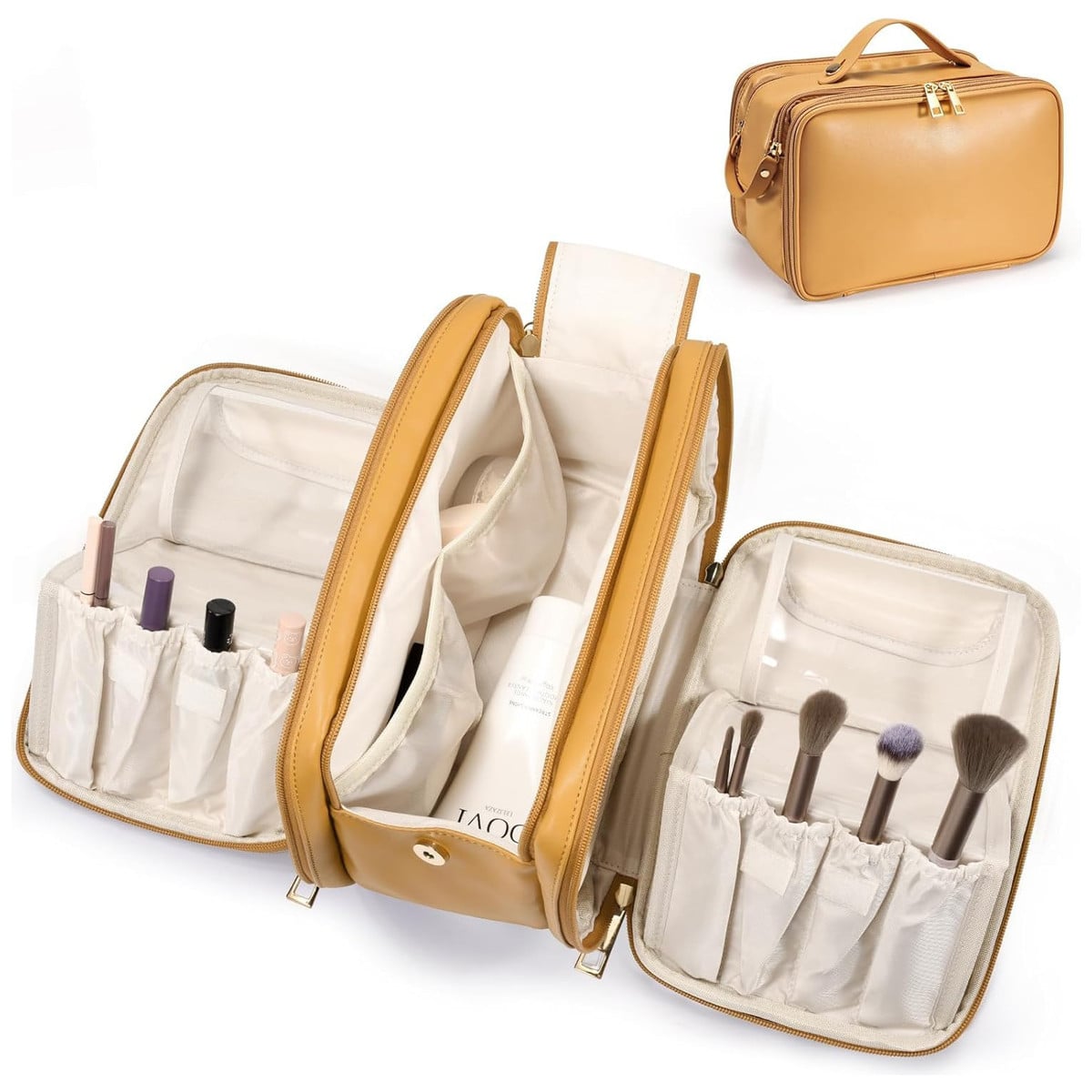 Large-Capacity Travel Cosmetic Makeup Bag, Portable Cosmetic Bag