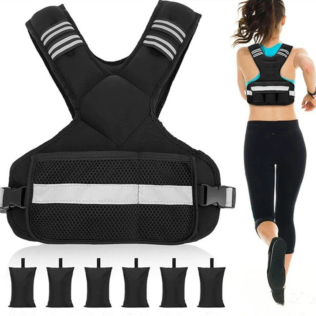 Adjustable 4–10LB Weighted Vest for Progressive Strength & Cardio Training