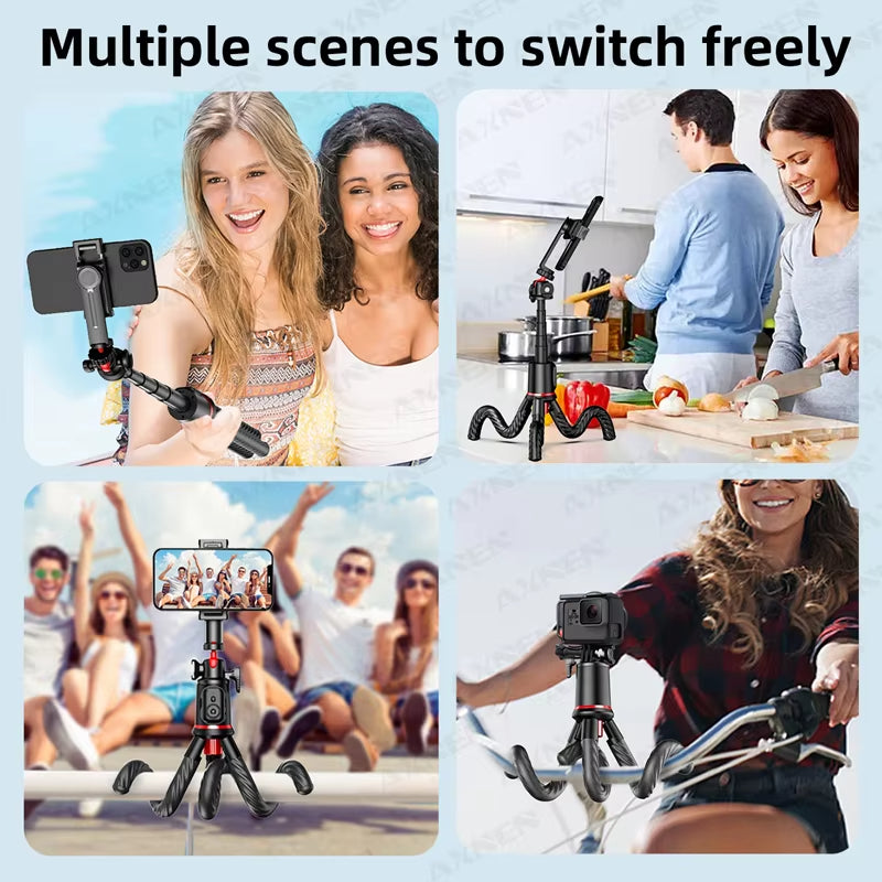 Octopus Tripod Flexible Selfie Stick Smartphone Vlog Video Stand Tripod Outdoor Live Shooting for iPhone Xiaomi Phone Camera