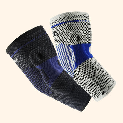 Silicone Pad Compression Elbow Sleeve with 3D Knit Support for Sports & Training