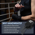 Boxing Hand Wrap Set with Thumb Loops - 2Pcs