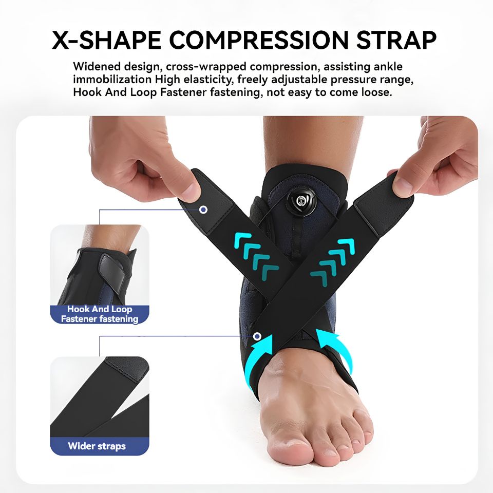 Adjustable Performance Ankle Support with Dial-Fit Tension System