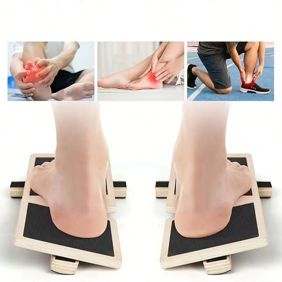Wooden Balance Board Set for Ankle Stability, Foot Control & Balance Training