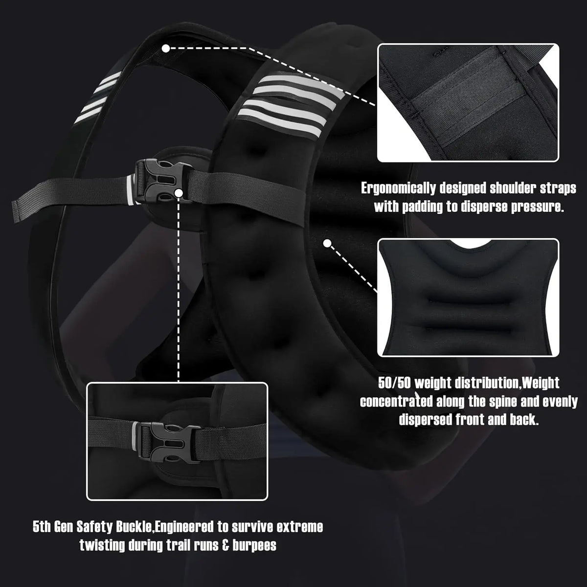 12LB Weighted Vest for Stronger Workouts & Endurance