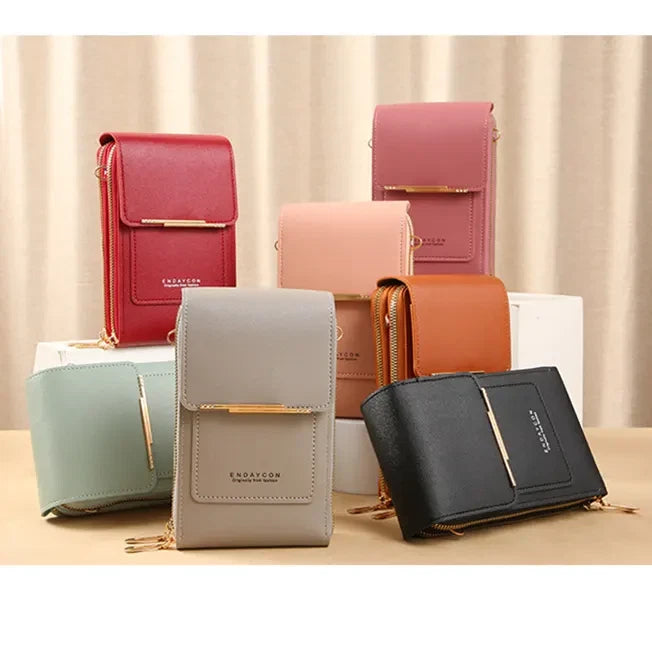 Multifunctional Anti-theft Leather Bag, Small Crossbody Cell Phone Purse Wallet for Women