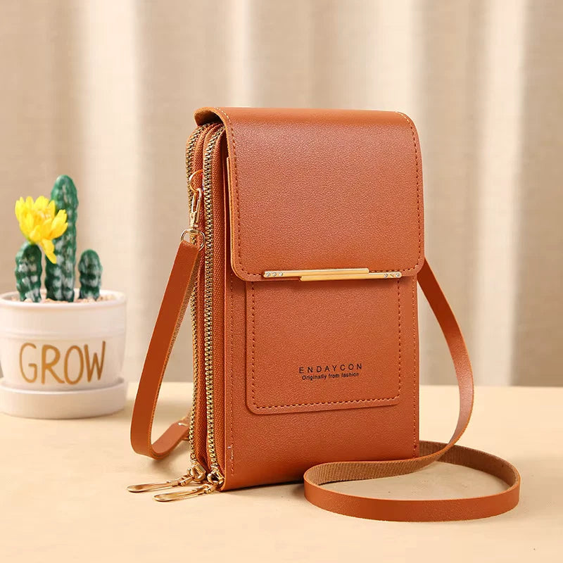 Multifunctional Anti-theft Leather Bag, Small Crossbody Cell Phone Purse Wallet for Women