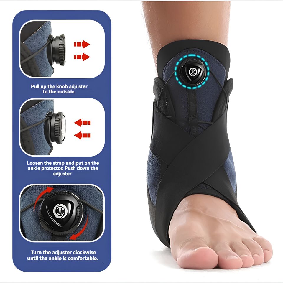 Adjustable Performance Ankle Support with Dial-Fit Tension System