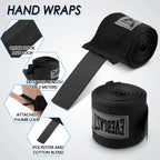 Boxing Hand Wrap Set with Thumb Loops - 2Pcs