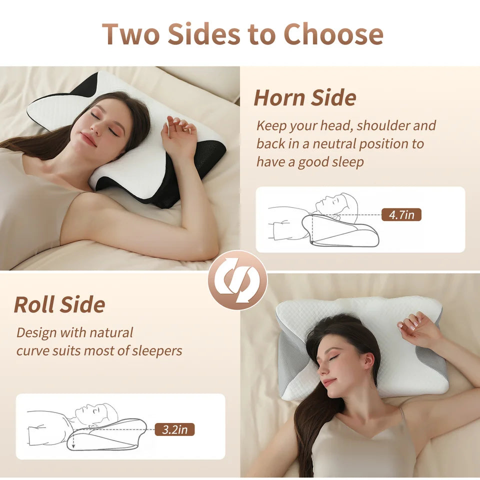 Contour Memory Foam Pillow for Side & Back Sleep Comfort