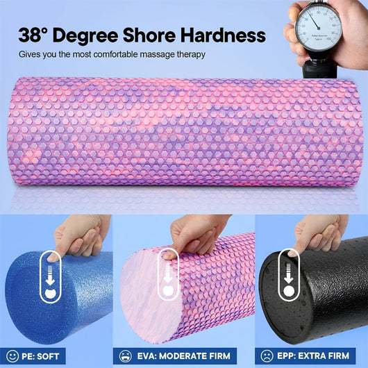 EVA Foam Roller – 15 × 45 cm, Dual Firmness (6 Colors)