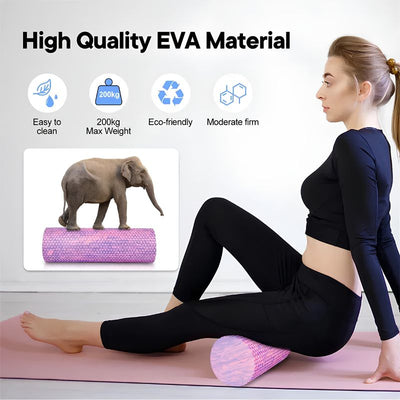 EVA Foam Roller – 15 × 45 cm, Dual Firmness (6 Colors)