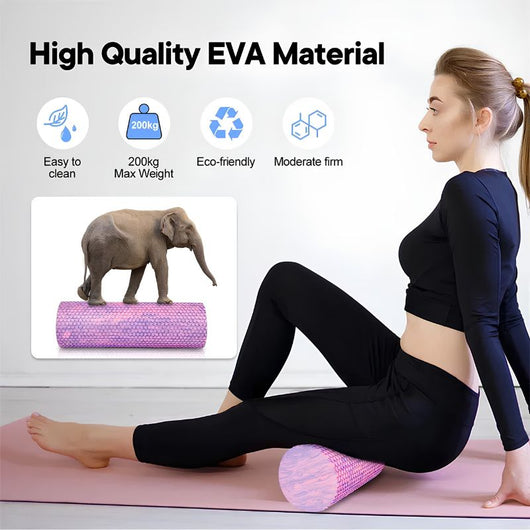 EVA Foam Roller – 15 × 45 cm, Dual Firmness (6 Colors)