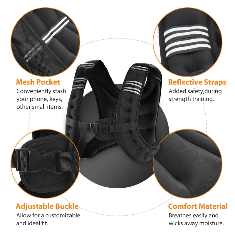 12LB Weighted Vest for Stronger Workouts & Endurance