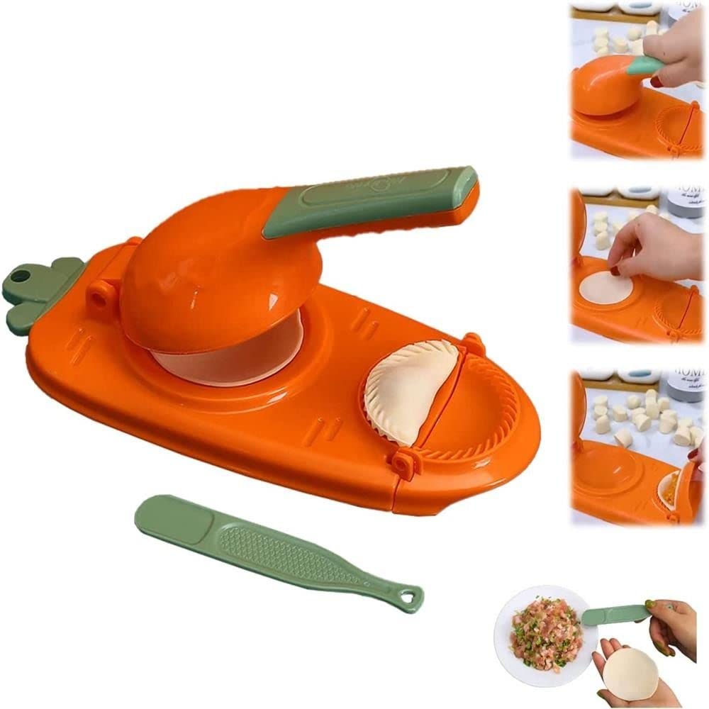 New 2 In 1 Dumpling Maker, New Kitchen Dumplings Making Tool, Manual Dough Presser Dumpling Wrappers Press Wrapper for Dumplings