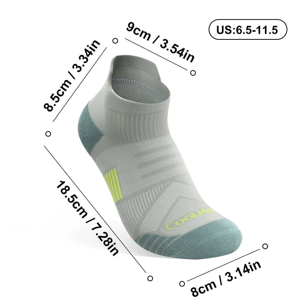 Performance Compression Socks with Cushioned Sole & Breathable Mesh